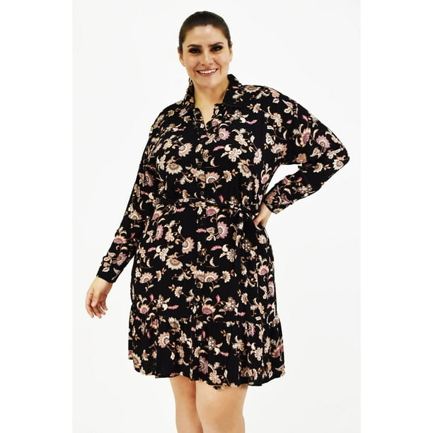 Vestido Tribal Roman Fashion Tallas Extras 2253 Negro 36