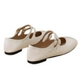 thumbnail image 4 of CHICVOMEY Double Buckle Mary Jane Flats for Women Square Toe Comfort Vintage Ballet Flats with Memory Foam Insole Casual Dress Ballet Flats, 4 of 6