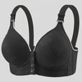 thumbnail image 2 of Women's Solid Color Lace Pattern Front Buckle Non Underwire Tank Top Bra, 2 of 6