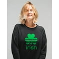 thumbnail image 3 of Tstars Womens St Patricks Day Shamrock Clover Irish Women St Patricks Day Beautiful Shirts Gift for Her Irish Shirt Pride Proud Irish Sweatshirt, 3 of 6