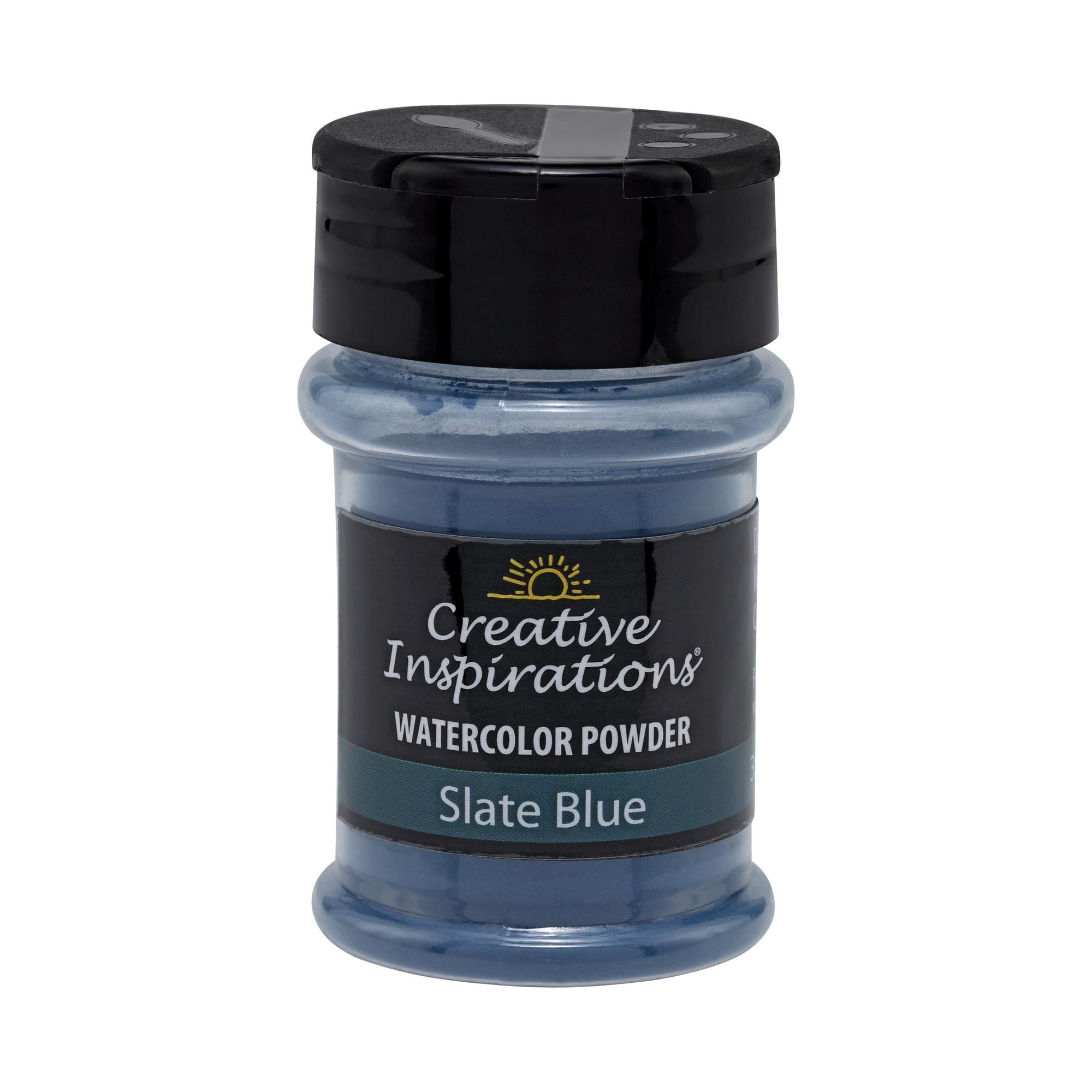 Creative Inspirations Powder Watercolor Paint 3 Pack - 38g Shaker Bottle, Slate Blue - Dye-Based Water-Soluble Crystalline Pigments - Non-Toxic, Perfect for Abstract and Spontaneous Effects