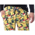 thumbnail image 4 of Pokemon Mens' Pikachu Christmas Santa Toss Print Sleep Pajama Jogger Pants, 4 of 7