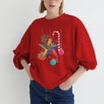 thumbnail image 2 of Blusa holgada de manga larga con cuello redondo y estampado navideño para mujer Fridja bvmnju2456, 2 of 5