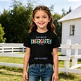 thumbnail image 2 of WEIGFI Toddler Kid Girls T-Shirts Short Sleeve Last Day Of Kindergarten Graphic Clothes Casual Crew Neck Fashion Summer Everyday Wear Cozy Party Tops,Black,8-9 Years, 2 of 4