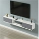 thumbnail image 1 of Repisa Flotante o Mesa TV Minimalista Muebleria Liz 2 Puertas Blanco-Gris, 1 of 2
