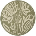 thumbnail image 2 of Safavieh Courtyard Crystal Floral Indoor/Outdoor Area Rug, Olive/Natural, 5'3" x 5'3" Round, 2 of 11