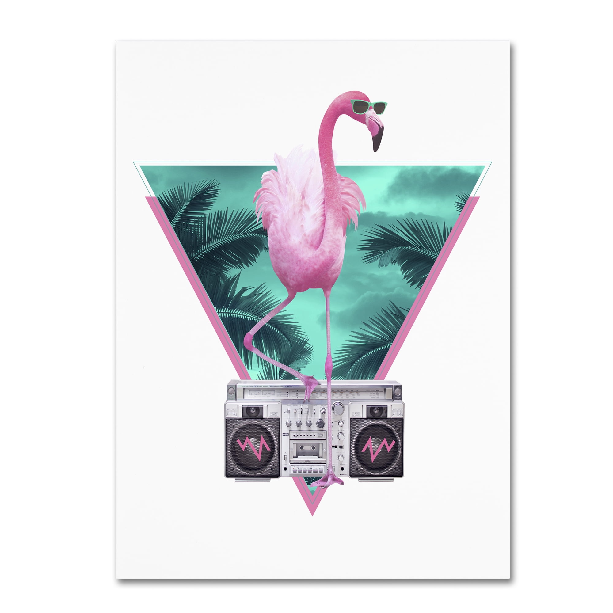 Trademark Fine Art 'Miami Flamingo' Canvas Art by Robert Farkas