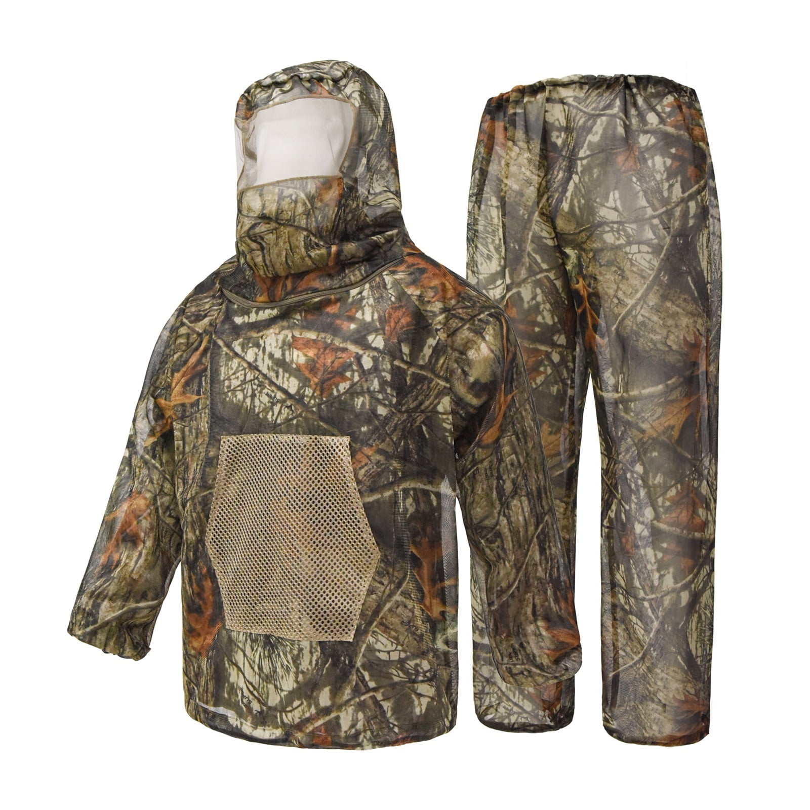 Tree Camoufla Anti-mosquito Beekeeping Suit Camping Adventure Safari Mesh Hood Hunting Ghillie Suits Camo Fishing Clothes ,Easy to Wear