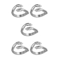 thumbnail image 1 of Qarigey Aleación anillo abierto estético boda fiesta favores nudillo mano joyería aniversario novias novios regalos decoración plata Type2 NO2 Qarigey CBP034858, 1 of 6