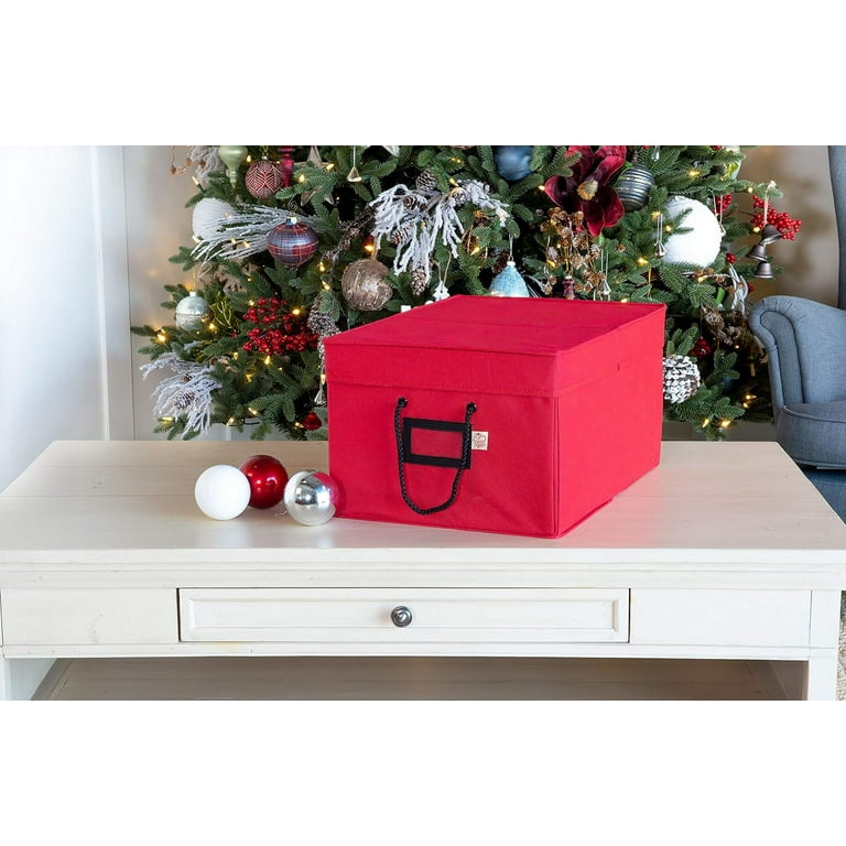  [Christmas Ornament Storage Box with Dividers] - (Holds 72  Ornaments up to 3 Inches in Diameter), Acid-Free Removable Trays with  Separators