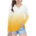 thumbnail image 2 of Piuwrlz Long Sleeve T-Shirt for Kids Girls Boys Cotton Shirts Printed V-neck V-neck T Shirt Tops Yellow Size 4 Years, 2 of 8