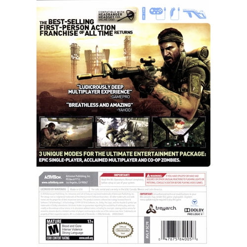 Situatie stroom Mediaan Call of Duty: Black Ops, Activision, Nintendo Wii, [Physical], 84005 -  Walmart.com