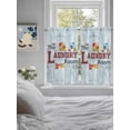 thumbnail image 4 of Tier Curtains 45 Inches Long, Laundry Room Window Treatment Curtain Drapes, Blue Cartoon Washing Machine Clothes Window Half Privacy Curtains for Bedroom Bathroom, 42"x45", 2 Panels, 4 of 7