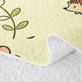 thumbnail image 5 of Manfei Cartoon Dachshund Dog Bed Spread Queen, Spring Floral Queen Coverlet Set, Yellow, 3-Piece, 1 Quilt and 2 Pillowcases, 5 of 7