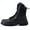 Black, variant on SAFETOE Heavy Duty Men's Cow Leather Boots 8" Steel Toe Work Safety Boots with Side Zipper Non-Slip Lightweight Comfortable