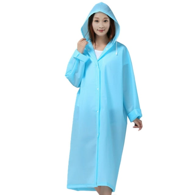 Xingzhi Imperméable Randonnée Poncho à Capuche Couleur Unie Voyage Cyclisme Couverture de Pluie pour Activités Extérieures Bleu