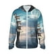 thumbnail image 1 of Fotbe Moonlit Sea Sailboat Chaqueta con Protección Solar UPF 50+ para Hombre y Mujer, Camisa con Capucha y Bolsillos-XX-Large, 1 of 7