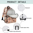 thumbnail image 4 of Football Coffee Cup Orange Pattern Backpack for School, Cute School Bag with Adjustable Shoulder Straps and Padded Back, 15.25"x11.5"x5.25", 4 of 5