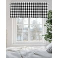 thumbnail image 2 of Black White Checkered Plaid Kitchen Valances for Windows Rustic Farmhouse Pattern Valance Curtains&nbsp; for Kitchen /Living Room/Bedroom/ Bathroom Decor, 54"x18 " ,Rod Pocket 1 Panel,, 2 of 7