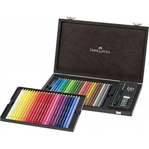 Faber-Castell Albrecht Durer Watercolor Pencil Studio Wood Case, Set of 48 Colors & Accessories (FC117506)