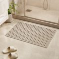 thumbnail image 3 of Non Slip Shower Floor Mat with Mold Resistant Rubber Design, 13.8 X 26.8 Inches, Light Gray, for Bathroom and Bathtub, 3 of 4