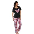 thumbnail image 3 of Women's love-themed printed short-sleeved pants, casual home wear set that can be worn as outerwear, 3 of 5