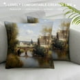thumbnail image 3 of Creowell Impressionist Painting Fashion Style Dirt-Resistant Throw Pillow Covers for Couch Sofa Bed Living Room Bedroom High-Quality All Year Round Applicable for Car Couch Bedroom 1PC 18x18in, 3 of 5