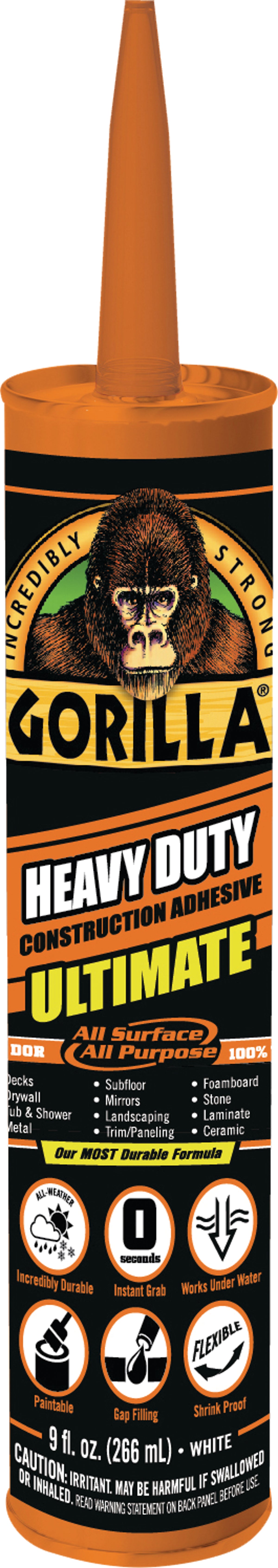 Gorilla Glue Gorilla Heavy Duty Construction Adhesive Ultimate 9 Oz