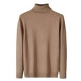 thumbnail image 3 of Men's Sweater Autumn Winter Fashion Casual Mens Turtle Neck Half Slim Fit New Clothes Solid Color Soft Leisure Pullover, 3 of 3