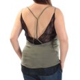 thumbnail image 2 of BAR III Womens Green Lace V Neck Spaghetti Strap Top XL, 2 of 2