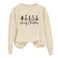 thumbnail image 1 of EHQJNJ Sweat-Shirt pour Femmes Graphique Tendance Manches Longues Col Rond Mode Décontractée Hiver et Automne Pull Sweat-Shirt Nœud Sweat-Shirt Blanc pour Femmes, 1 of 3
