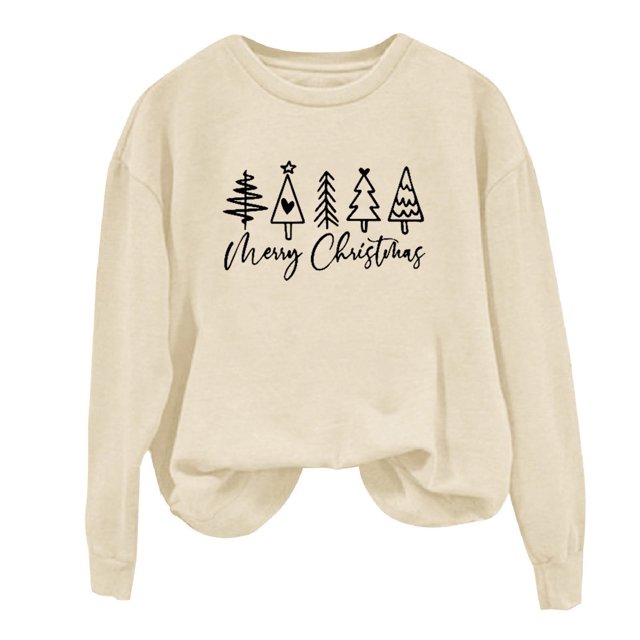 EHQJNJ Sweat-Shirt pour Femmes Graphique Tendance Manches Longues Col Rond Mode Décontractée Hiver et Automne Pull Sweat-Shirt Nœud Sweat-Shirt Blanc pour Femmes