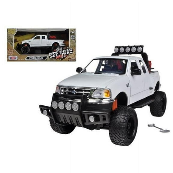 2001 Ford F-150 XLT Flareside Supercab Pickup Truck Off Road White 1-24 Diecast Model