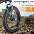thumbnail image 2 of Elifine 26"x4" Folding Fat Tire Electric Bike, Full Suspensions, 500W Ebike, 5 Riding Modes, 48V 10.4Ah Battery, 21 Speed, LCD, All Terrain E Bike for Adult UL2849, 2 of 10