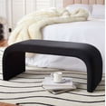 thumbnail image 2 of SAFAVIEH Tenko Modern Solid Glam Accent Bench, Black, 2 of 9