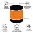 thumbnail image 6 of COUVER 3 Inch Striped Terry Cotton Athletic Sweat Wristbands Black Light Orange 2 Pairs (Mens), 6 of 7
