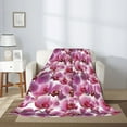 thumbnail image 2 of Hirioo Orchids Flowers for Flannel Blanket, Cozy and Warm Throw for Bed or Couch ,Perfect for All Seasons-80"x60", 2 of 6