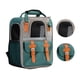 thumbnail image 4 of Mochila transportadora para mascotas, portátil, de gran capacidad, reflectante, transpirable, para perros, gatos, color verde oscuro, 4 of 5