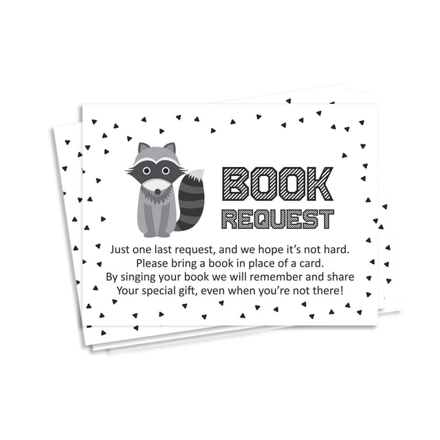 Inkdotpot Cartes de Demande de Livre pour Baby Shower Neutres avec Invitations de Baby Shower