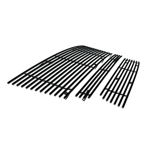 APS Compatible with Ford Edge 2007-2010 Main Upper Top Lower Bumper Stainless Steel SS Black Billet Front Grill Grille Insert Combo F86625H