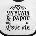 thumbnail image 4 of Inktastic Yiayia and Papou Love Me Granddaughter Girls Baby Bib, 4 of 4
