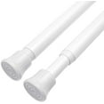 thumbnail image 2 of XNKOLMJ 2Pcs Spring Tension Curtain Rods 28 to 40 Inch  Small Tension Rod Expandable Adjustable Window Tension Rods No Drill(Black), 2 of 5