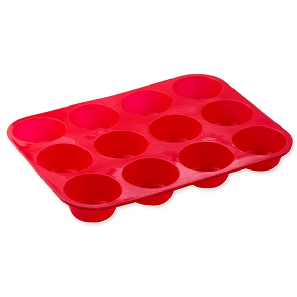 12 Cup Silicone Muffin Pan for Muffin Tins, Non-stick Silicone Cupcake Baking Cups, Egg Baking Molds