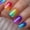 Rainbow Color, variant on 24 count Summer Press Nails Short Square Nails Glossy Full Cover False Nails with Litter Gradient Designs Shiny Rainbow Colors Nails Artificial Nails Press Stick for Women