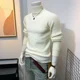 thumbnail image 3 of Suéteres de punto para hombre, jersey de cuello alto, jersey de cuello alto de color liso, jersey de otoño e invierno informal, holgado, de diseñador, 3 of 5