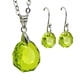 thumbnail image 1 of Juego de aretes y cadena con dije corte Majestic ZVEZDA plata mexicana ley .925 Citrus Green, 1 of 5