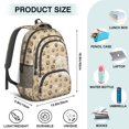 thumbnail image 5 of Brown Dog Paw Footprint Bone Backpack for School,Cute School Bag,Schoolbag with Adjustable Shoulder Straps & Padded Back,16.9 Inch, 5 of 5