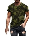 thumbnail image 1 of Chemises à Manches Longues pour Hommes Imprimé Col Rond T-Shirt, Mode Décontractée Manches Courtes Mélange Coton/lin, 1 of 9