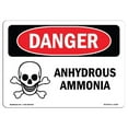 thumbnail image 1 of SignMission OS-DS-A-1824-L-1028 18 x 24 in. OSHA Danger Sign - Anhydrous Ammonia, 1 of 1
