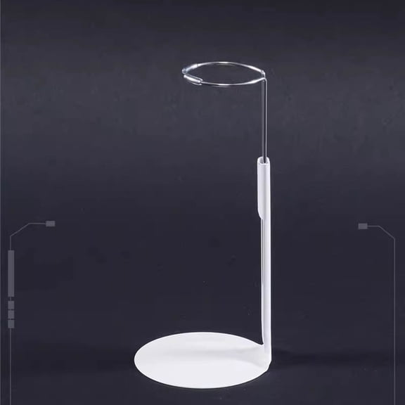 Adjustable Metal Doll Stand with Stable Base – White & Silver Display Holder for Action Figures, Collectibles & Plush Toys (7.87" Height)